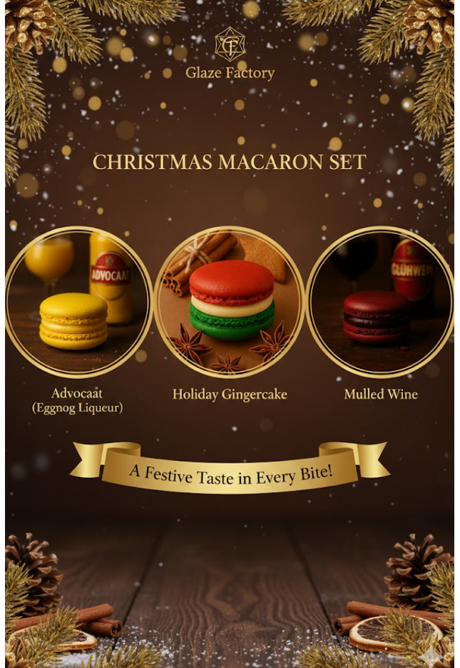 Zestaw makaroników świątecznych Glaze (6 szt.)
